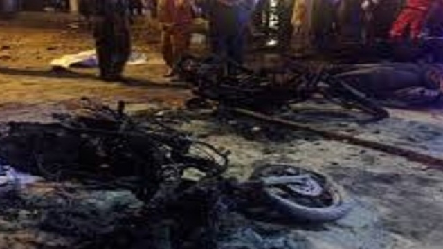 Il luogo dell'esplosione della bomba