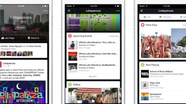 La pagina di Facebook del Lollapalooza music