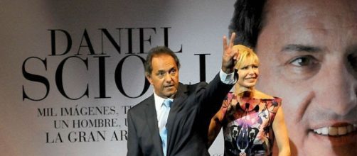 Scioli y su mujer Karina Rabolini