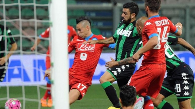 Il gol di Hamsik contro il Sassuolo