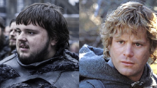 A sinistra Sam Tarly, a destra Samvise Gamgee