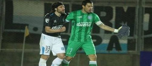 El festejo de las figuras de Racing.