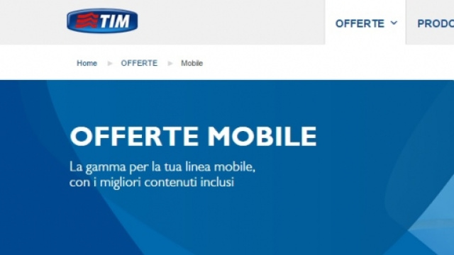 La homepage del portale di Tim