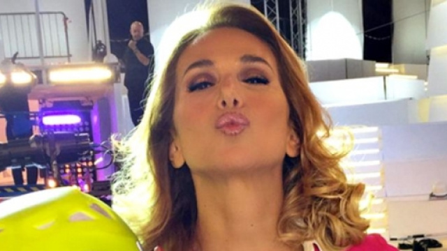 Barbara d'Urso nello studio di Pomeriggio Cinque