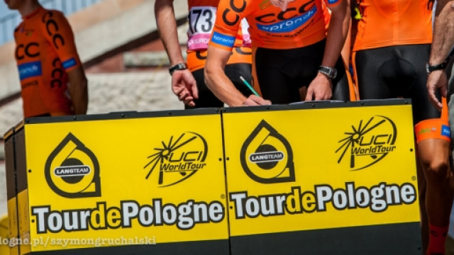 Foglio firme al Tour de Pologne