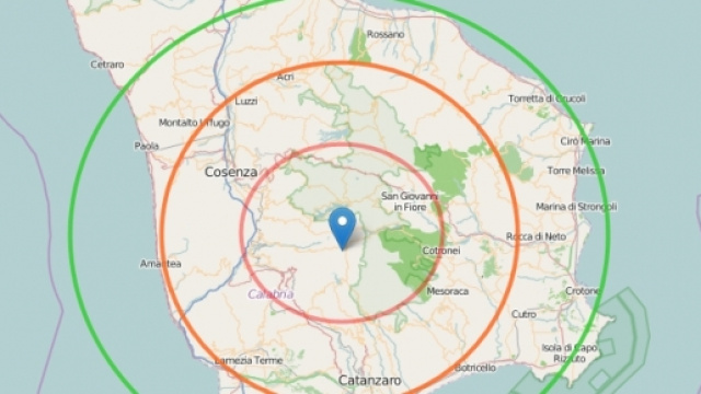 Forte scossa di terremoto avvertita a Cosenza.