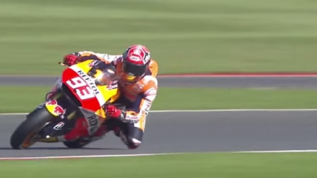 Marc Marquez con la Honda a Silverstone