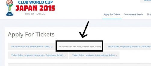 P&aacute;gina Oficial FIFA, primer paso