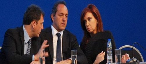 Massa, Scioli y Cristina Fern&aacute;ndez. Otros tiempos.