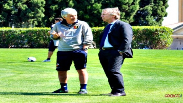 Gasperini e Preziosi a colloquio, foto: GenoaCfc