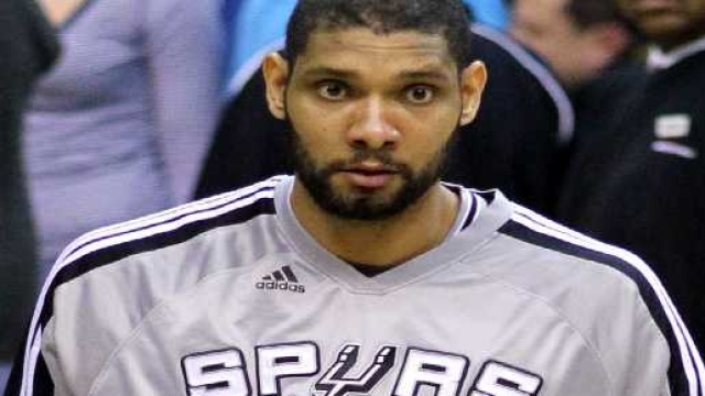Il giocatore dei San Antonio Spurs Tim Duncan
