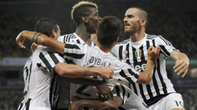 Esultanza bianconera contro la Lazio