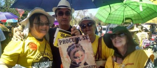 &Eacute;lcio Kozminski em manifesta&ccedil;&atilde;o em Bras&iacute;lia