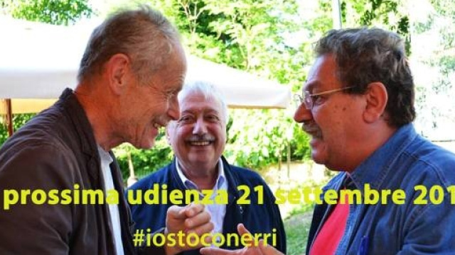Erri De Luca con Gianni Min&agrave; e Paco Ignaziio Taibo