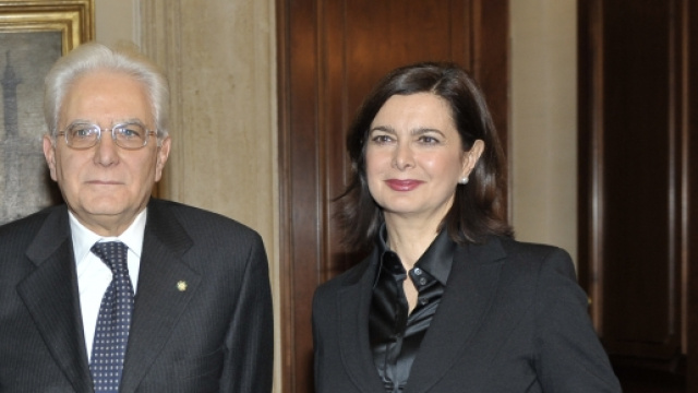 I Presidenti Mattarella e Boldrini in Quirinale