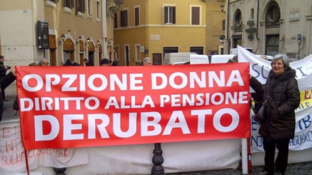Una manifestazione del Comitato Opzione Donna