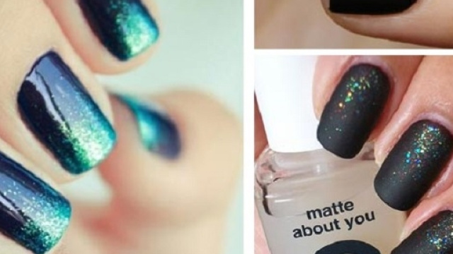 nail art effetto obr&eacute; e tonalit&agrave; scure