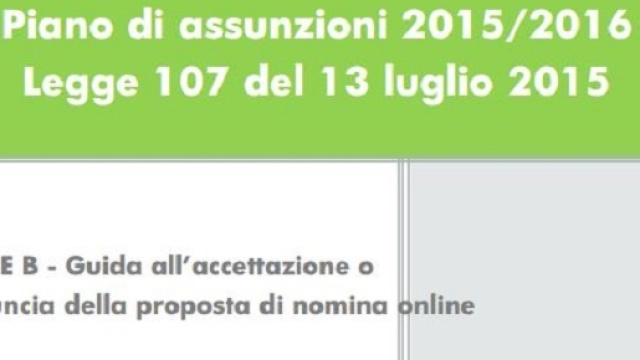 Assunzioni scuola fase B: guida Miur