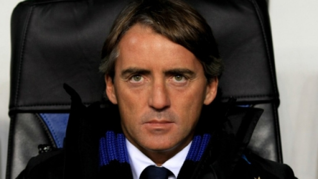 Mancini sulla panchina dell'Inter