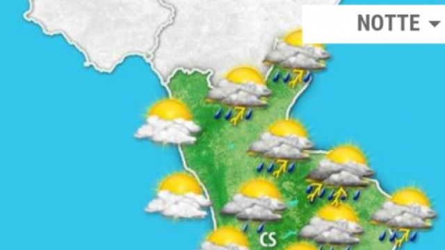 Un'immagine del maltempo in Calabria