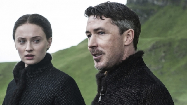 Gli attori Sophie Turner e Aidan Gillen