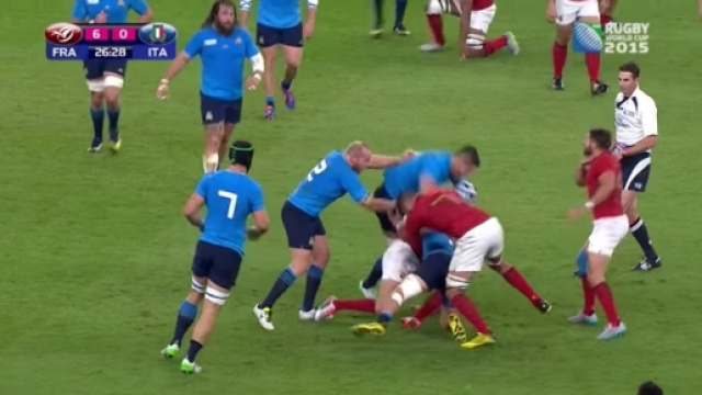 Un momento della partita contro la Francia