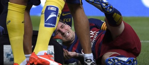 Messi sufri&oacute; un choque a los tres minutos de juego
