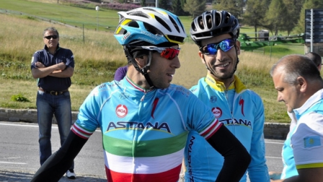 Vincenzo Nibai con Aru e Slongo