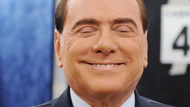 Silvio Berlusconi in un primo piano