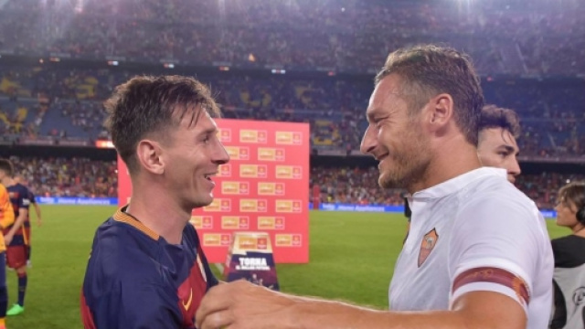 Totti e Messi nel torneo giocato questa estate.