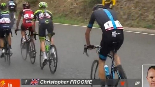 Chris Froome in ritardo alla Vuelta Espana