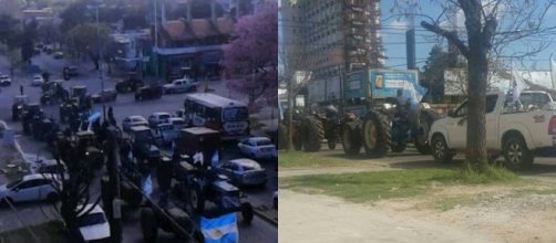 El campo y un pantallazo de sus protestas