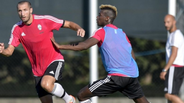 La Juventus di Allegri in allenamento