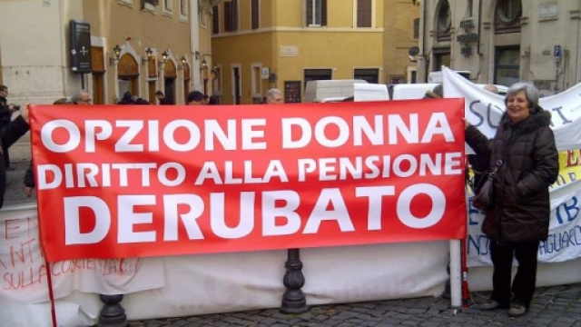 Una manifestazione del Comitato opzione donna