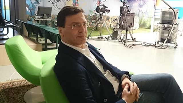 Negli studi televisivi di Telepordenone