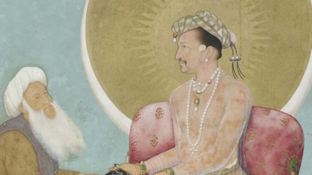 Miniatura del XVII s. il sultano e un maestro Sufi