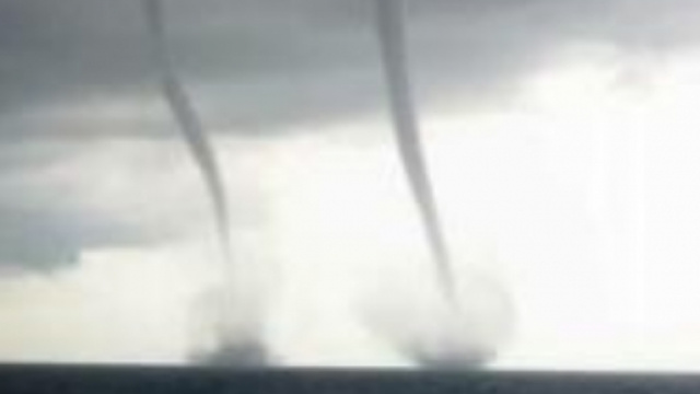 La tromba d'aria avvistata ad Agosto nel Salento