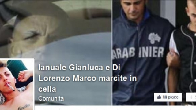 Testata della fanpage creata contro i due killer