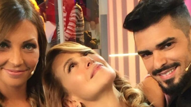 Barbara D'Urso con Cristian Galella e Tara