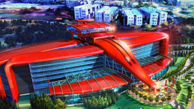 Render del Ferrari Land a Barcellona