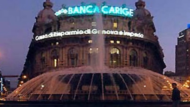 Una sede di Banca Carige a Genova