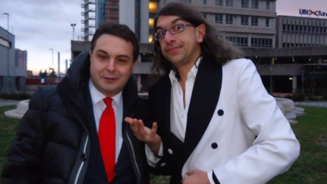 Andrea Dipr&egrave; con Gabriele Paolini a Brescia