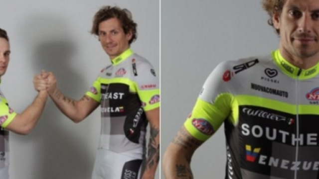 Filippo Pozzato con il nuovo compagno Mareczko
