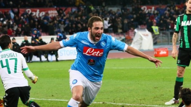 Higuain dopo il gol del pareggio al Sassuolo