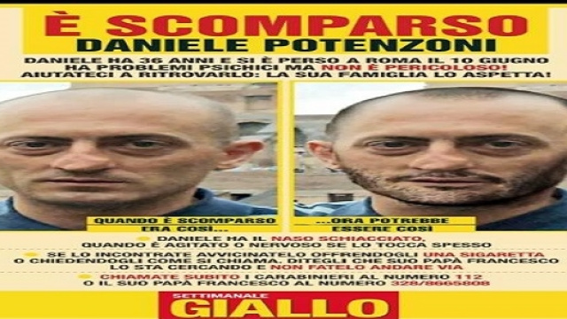 Daniele Potenzoni: il volantino di Giallo