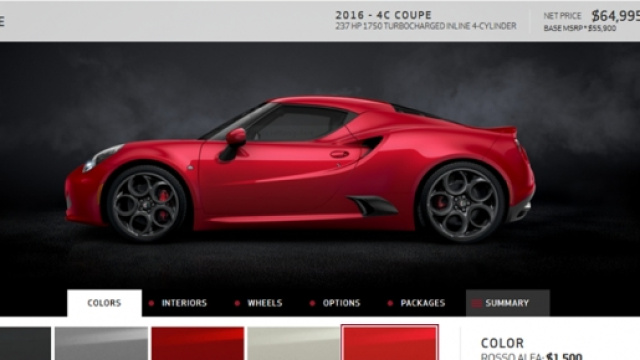 Alfa Romeo 4C: la versione 2016 per gli Usa