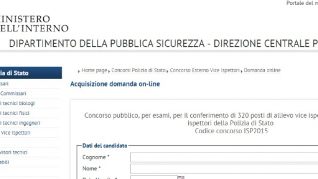 Concorso Polizia di Stato 2016 e Inail