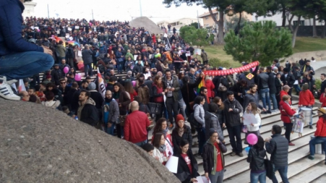 Manifestanti a favore dei diritti civili, Cagliari