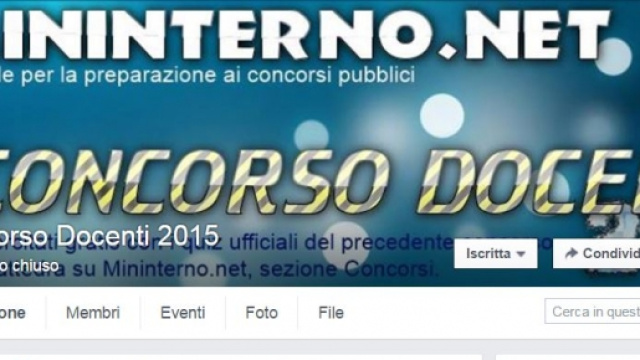 classi di concorso e pagina facebook concorso
