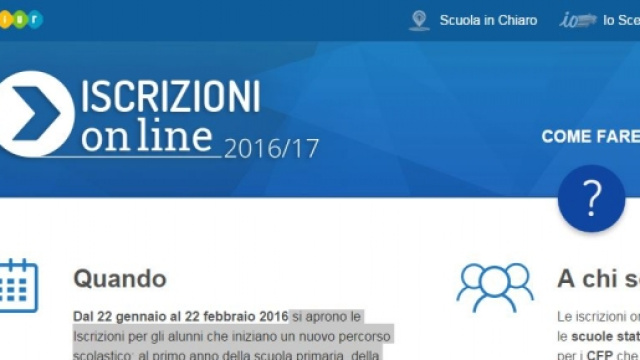 come effettuare le iscrizioni online